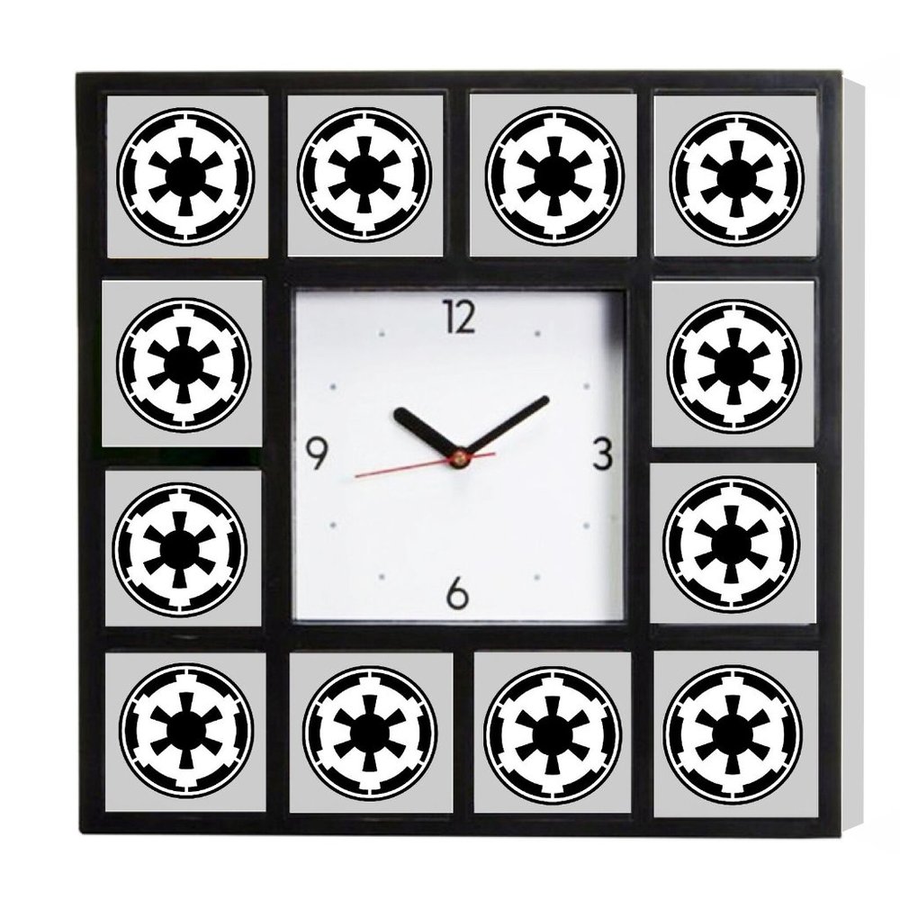 Star Wars Imperial Crest around the Clock with 12 surrounding images
